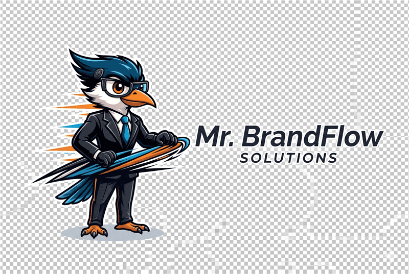 Mascote Mr. BrandFlow Solutions