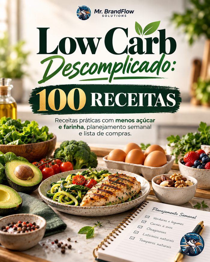 Capa: Low Carb Descomplicado: 100 Receitas