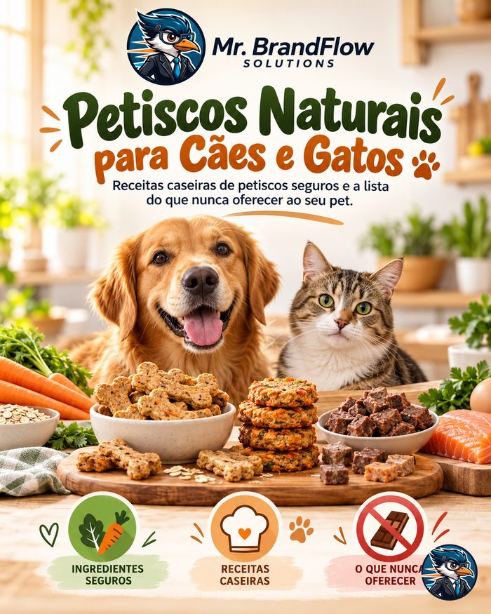 Capa: Petiscos Naturais para Cães e Gatos